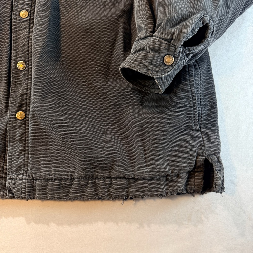 Vintage Anchor Blue Men's Quilted Work Jacket Black Canvas Size L - Picture 6 of 12